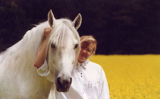 Isabelle Morot-Sir et son cheval